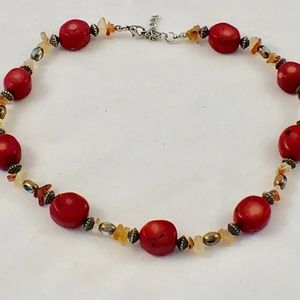 Red Beaded Necklace